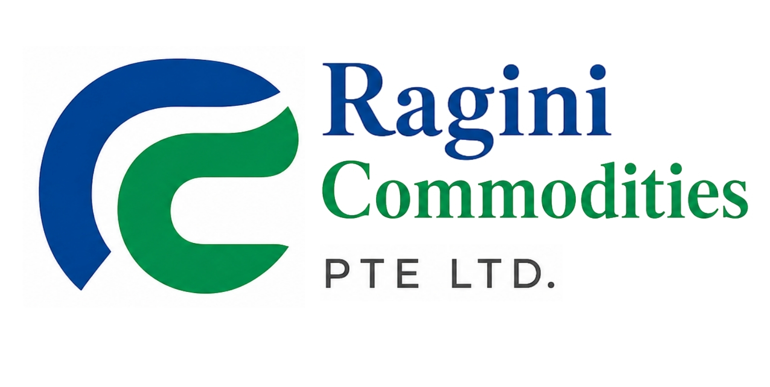 Official business logo of Ragini Commodities PTE LTD, global agricultural commodity suppliers in Singapore.